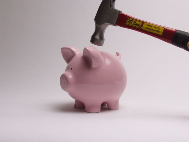 Piggy Bank with Hammer