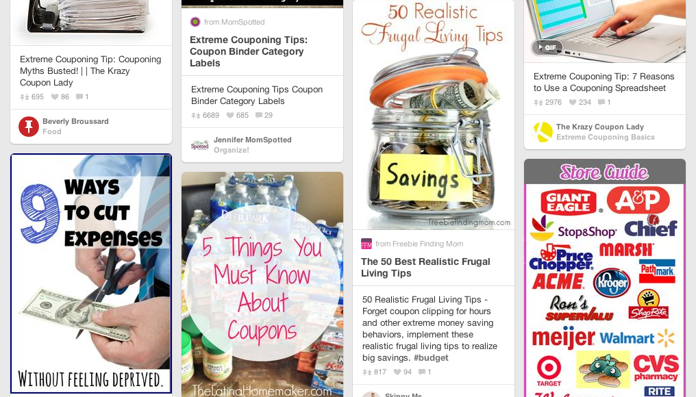 Coupon Curating Boards GoDay.ca
