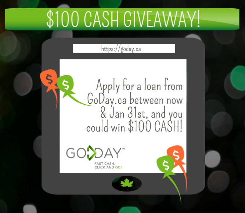 January 2015 Cash Giveaway GoDay.ca Payday Loans