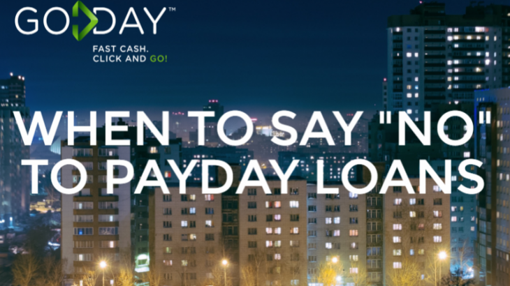 When To Say No To Payday Loans