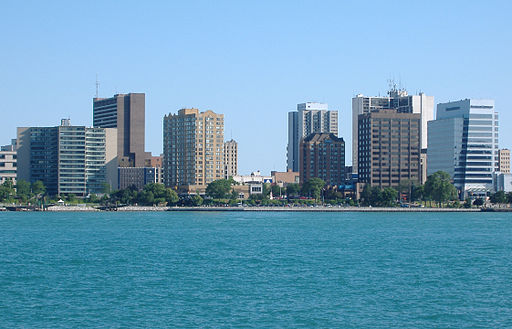 Windsor payday loan view of downtown